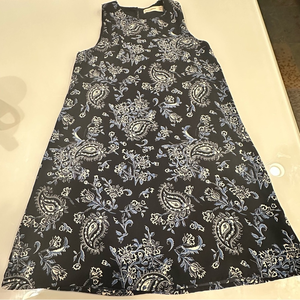 Abercrombie Childs Blue Paisley Floral Dress with liner Size 9/10
